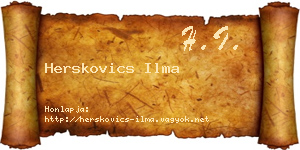 Herskovics Ilma névjegykártya
